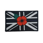 Thin Blue Line / Police / Red Poppy / Black & White flag patch / woven badge 50mm x 80mm, Armed Forces / remembrance