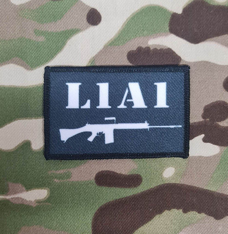 50mm x 80mm Patch Badge - l1a1 slr self loading rifle - morale patch - tacti-cool - tactical - army - veteran