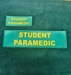 1 x Large Rear - Student Paramedic / woven patch / Identification badge - woven badge 65mm x 230mm approx. 6.5CM X 23CM emergency service