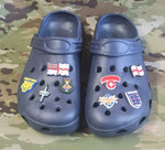 Croc / clog / water shoe - novelty charm / gem / jibbitz logo customise your tactical military footwear here - DZ / TRF / PARA