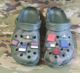 silicone / clog / water shoe - novelty charm / gem / logo logo customise your tactical military footwear here - DZ / TRF / PARA