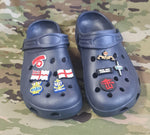 silicone / clog / water shoe - novelty charm / gem / logo logo customise your footwear here - Royal Navy Merchant Navy RN MN sailor lifeguard