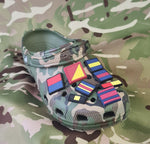 Croc / clog / water shoe - novelty charm / gem / jibbitz logo customise your TRF DZ insignia regiment