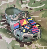 silicone / clog / water shoe - novelty charm / gem / logo logo customise your TRF DZ insignia regiment