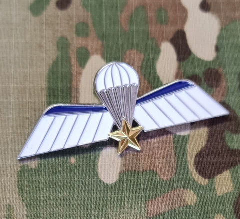 Netherlands Parachutist / Paratrooper Jump Wings Metal - A Wing (Advanced) Colour Enamel - badge / brooch