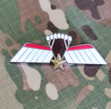 Netherlands Parachutist / Paratrooper Jump Wings Metal - C Wing (Brevet) Colour Enamel - badge / brooch