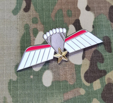 Netherlands Parachutist / Paratrooper Jump Wings Metal - C Wing (Brevet) Colour Enamel - badge / brooch