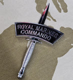 Royal Marines Commando Logo Fairburn Sykes - Chrome ABS 3D automobile / car / Truck / Decal / logo fcf fcrm