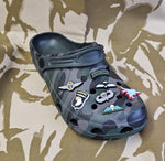 clog / water shoe - novelty charm / gem / logo tactical military airborne footwear