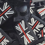 Thin Red line Flag - Shoe charm - clog / water shoe - novelty charm / gem / logo firefighter fireman