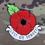 3D Poppy lest we forget (V1) Chrome ABS 3D automobile / car / Truck / Decal / logo Remembrance armistice veteran hm forces