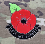 3D Poppy lest we forget (V2) Chrome ABS 3D automobile / car / Truck / Decal / logo Remembrance armistice veteran hm forces
