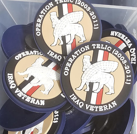 Op Telic / Iraq - Shoe charm - clog / water shoe - novelty charm / gem / logo customise your footwear