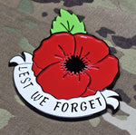 3D Poppy lest we forget (V1) Chrome ABS 3D automobile / car / Truck / Decal / logo Remembrance armistice veteran hm forces