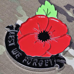 3D Poppy lest we forget (V2) Chrome ABS 3D automobile / car / Truck / Decal / logo Remembrance armistice veteran hm forces