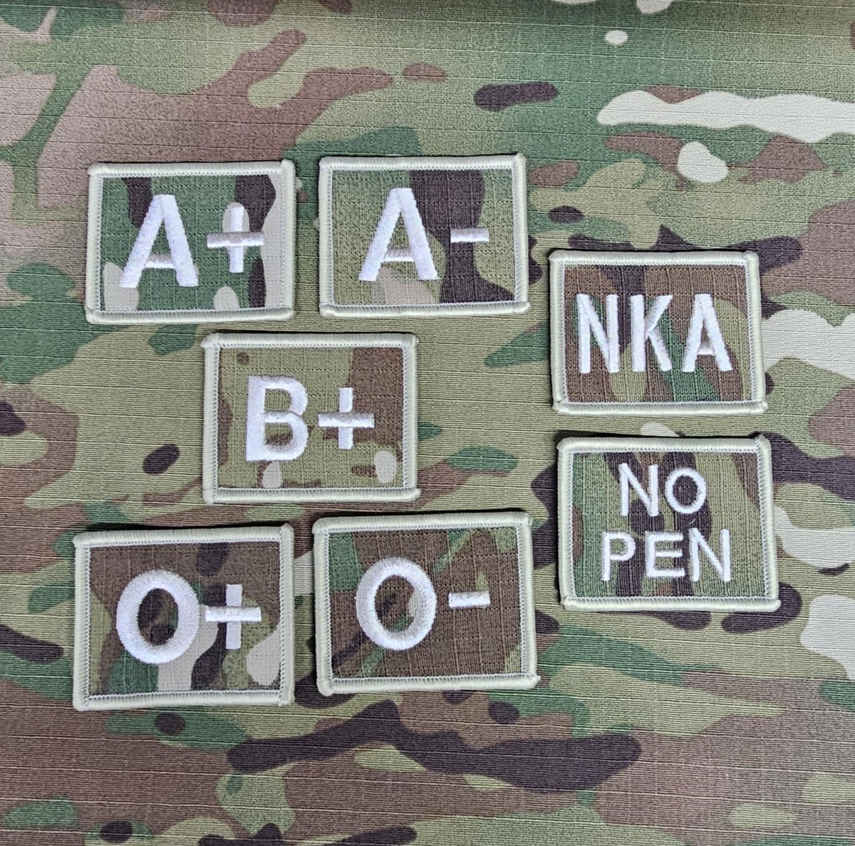 Blood Group patch 4cmx5cm multicam / mtp variant British Military Army ...