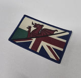 England / N Ireland / Wales / Scotland half Flag woven Badge Patch 50mm x 80mm flag vintage style velcro welsh Irish UK union jack