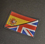 Half / British Flag woven Badge Patch 50mm x 80mm union jack flag 1/2 European / full colour velcro