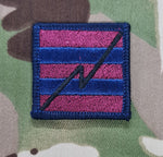 Patch brodé avec symbole cartographique 40 mm x 40 mm, Royal Engineers RE Sigs / Signaller Patch